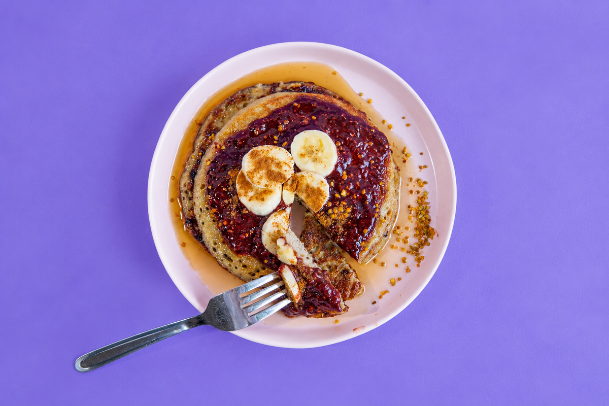 Smash-Topped Pancakes