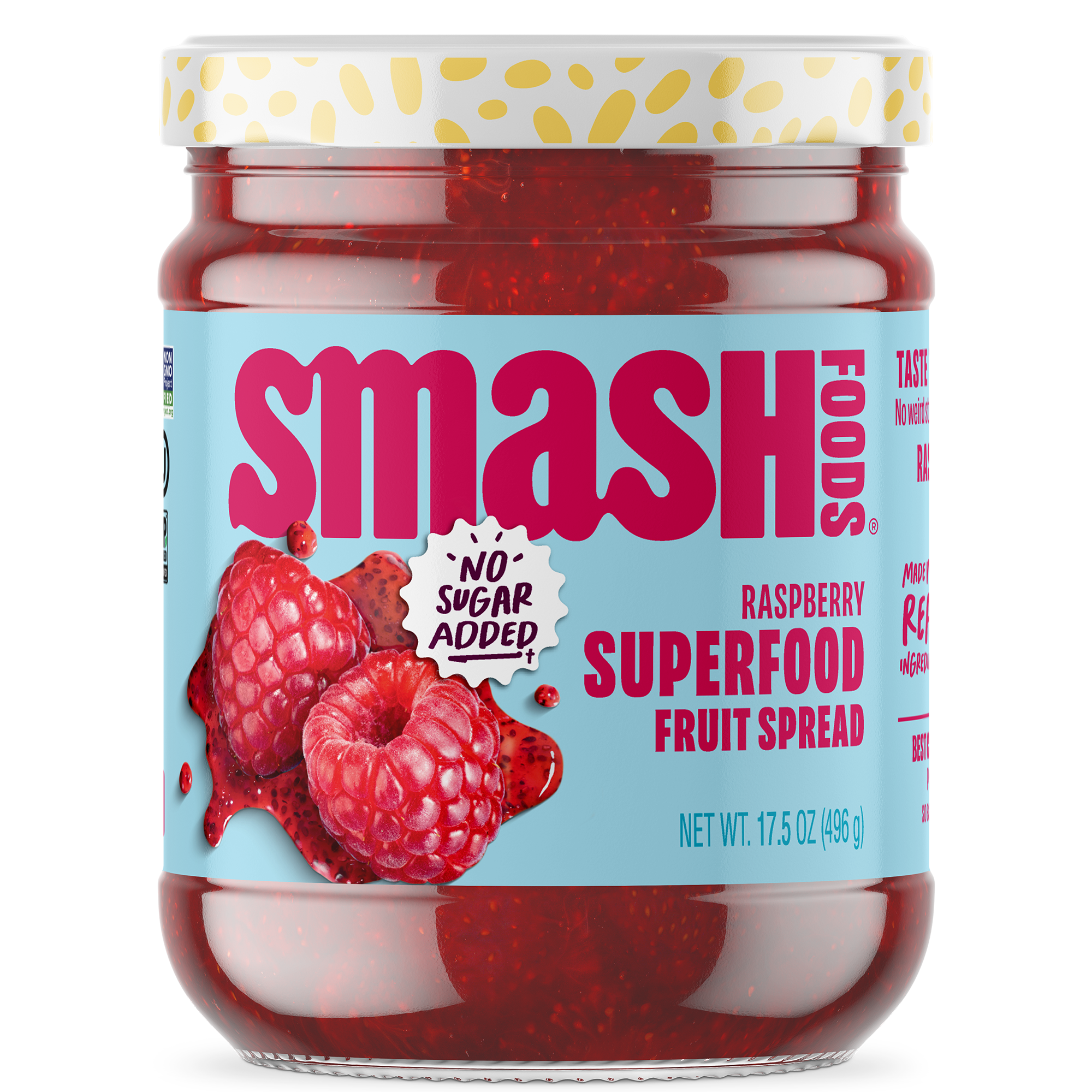Chia Smash Raspberry Jam - No Sugar Added, 4 Real Ingredients, – Smash ...